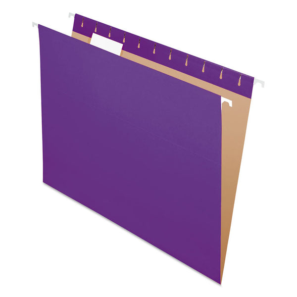 Pendaflex® Colored Hanging Folders, Letter Size, 1/5-Cut Tabs, Violet, 25/Box (PFX81611) Box of 25