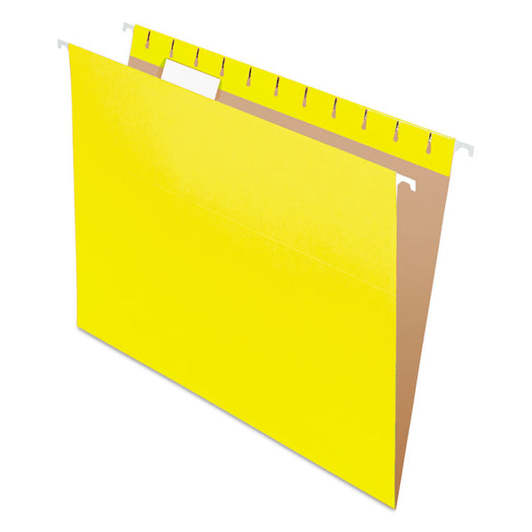 Pendaflex® Colored Hanging Folders, Letter Size, 1/5-Cut Tabs, Yellow, 25/Box (PFX81606) Box of 25