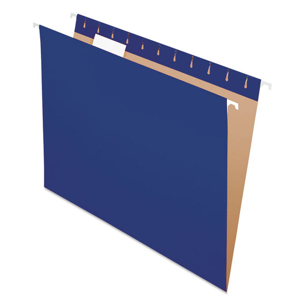 Pendaflex® Colored Hanging Folders, Letter Size, 1/5-Cut Tabs, Navy, 25/Box (PFX81615) Box of 25