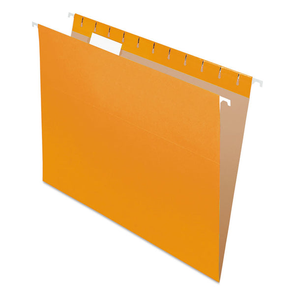 Pendaflex® Colored Hanging Folders, Letter Size, 1/5-Cut Tabs, Orange, 25/Box (PFX81607) Box of 25