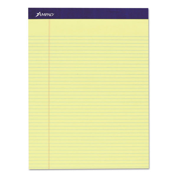 Ampad® Legal Ruled Pads, Narrow Rule, 50 Canary-Yellow 8.5 x 11.75 Sheets, 4/Pack (TOP20215)