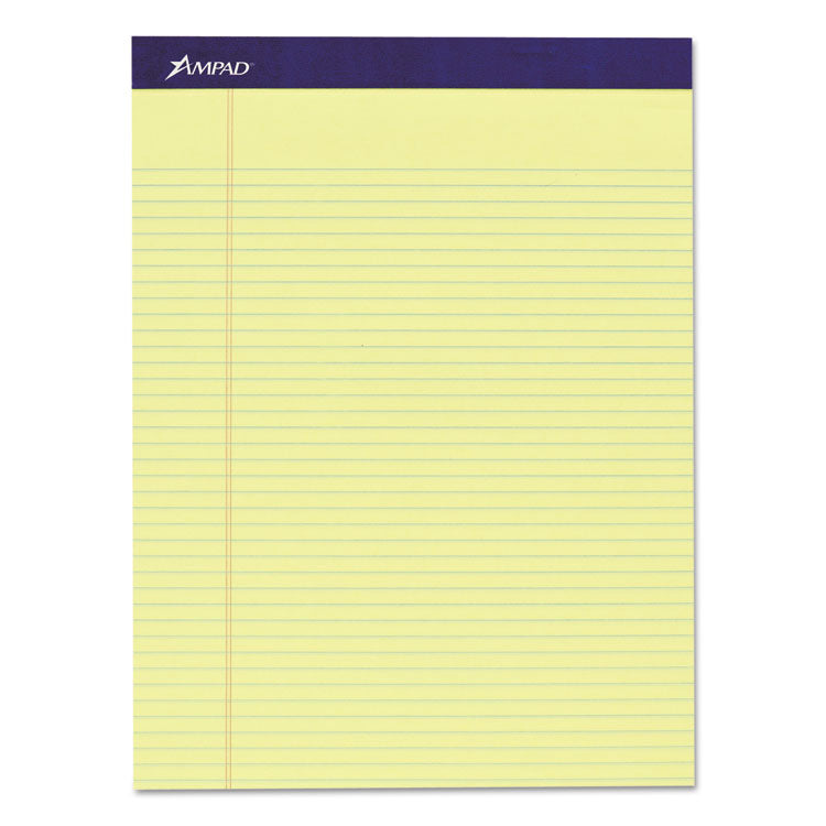 Ampad® Legal Ruled Pads, Narrow Rule, 50 Canary-Yellow 8.5 x 11.75 Sheets, 4/Pack (TOP20215)