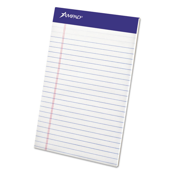 Ampad® Perforated Writing Pads, Narrow Rule, 50 White 5 x 8 Sheets, Dozen (TOP20304)