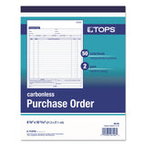 TOPS™ Purchase Order Book, 22 Lines, Two-Part Carbonless, 8.38 x 10.19, 50 Forms Total (TOP46146) Each