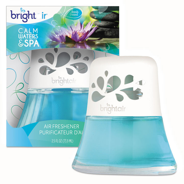 BRIGHT Air® Scented Oil Air Freshener, Calm Waters and Spa, Blue, 2.5 oz, 6/Carton (BRI900115CT) Case of 6