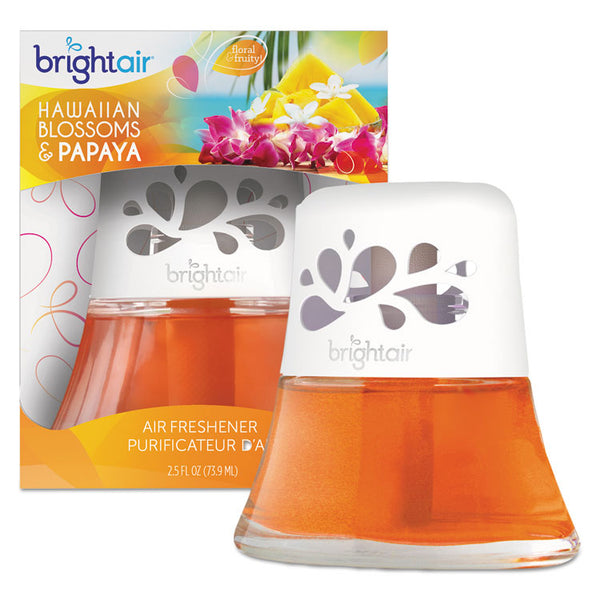 BRIGHT Air® Scented Oil Air Freshener, Hawaiian Blossoms and Papaya, Orange, 2.5 oz, 6/Carton (BRI900021CT)