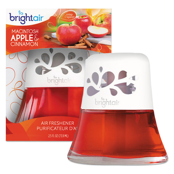 BRIGHT Air® Scented Oil Air Freshener, Macintosh Apple and Cinnamon, Red, 2.5 oz (BRI900022)