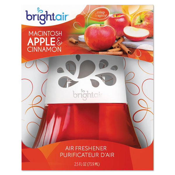 BRIGHT Air® Scented Oil Air Freshener, Macintosh Apple and Cinnamon, Red, 2.5 oz (BRI900022)