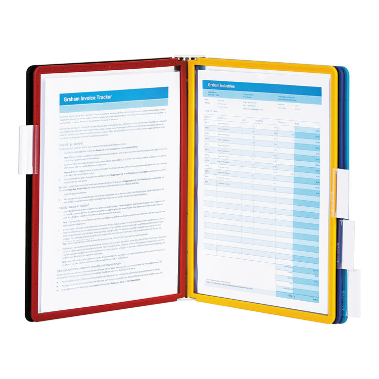 Durable® VARIO Wall Reference System, 5 Panels, Letter, Asst. Borders and Panels (DBL555200) Each