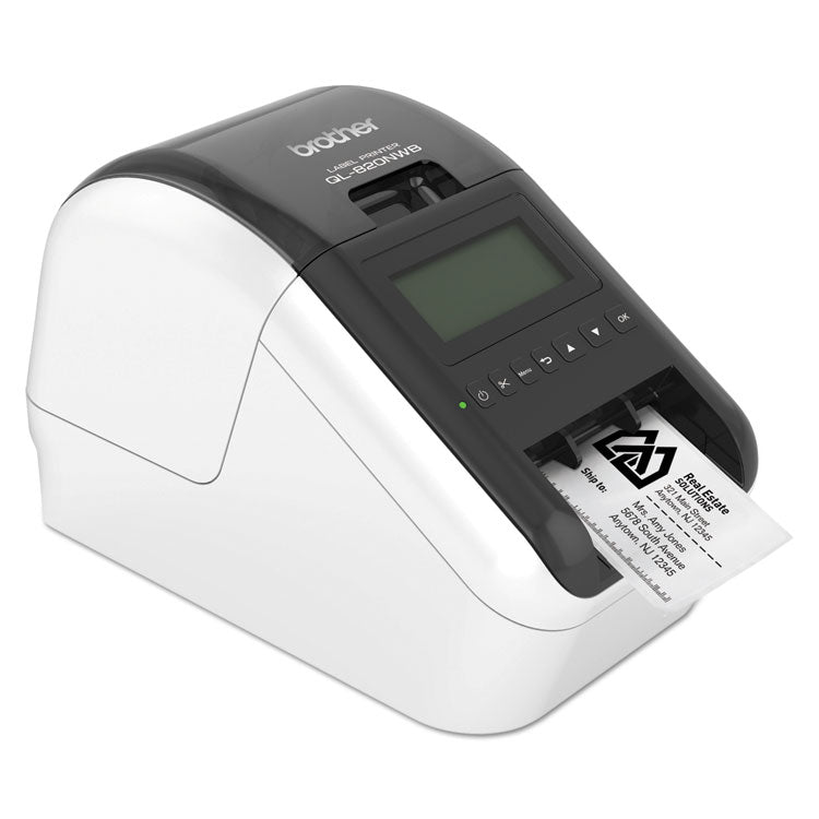 Brother QL-820NWB Professional Ultra Flexible Label Printer, 110 Labels/min Print Speed, 5 x 9.37 x 6 (BRTQL820NWB)