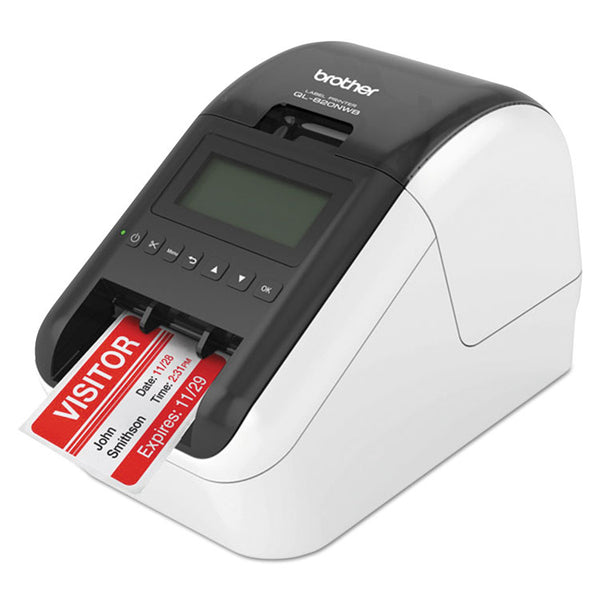 Brother QL-820NWB Professional Ultra Flexible Label Printer, 110 Labels/min Print Speed, 5 x 9.37 x 6 (BRTQL820NWB)