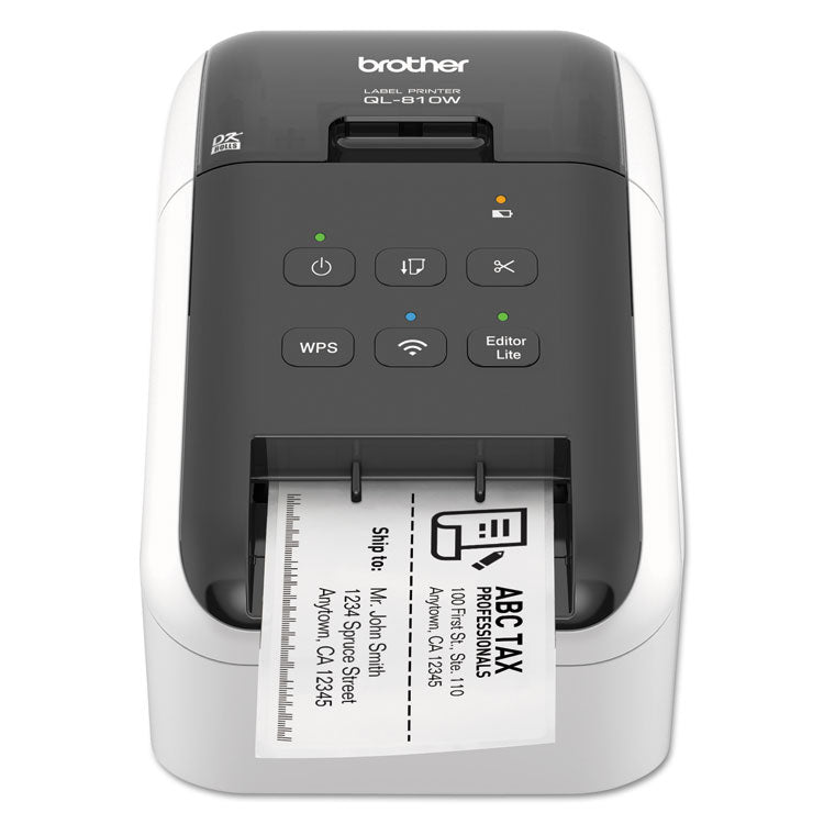 Brother QL-810W Ultra-Fast Label Printer with Wireless Networking, 110 Labels/min Print Speed, 5 x 9.38 x 6 (BRTQL810W)