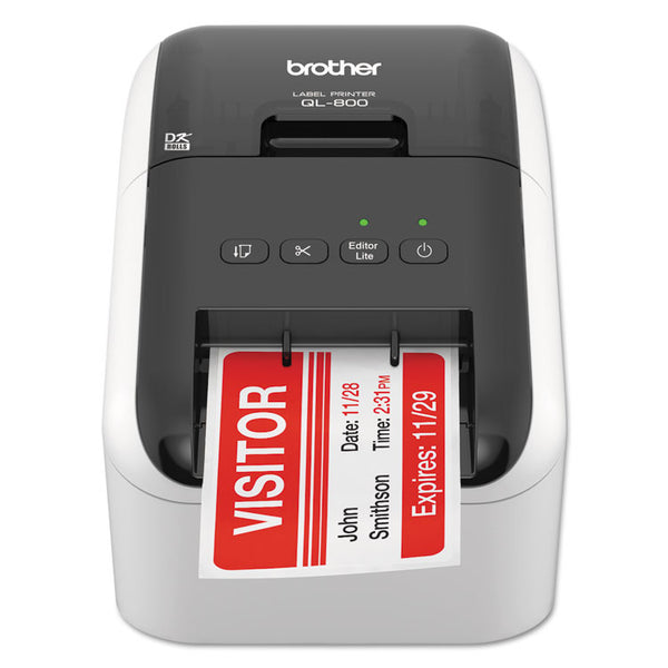 Brother QL-800 High-Speed Professional Label Printer, 93 Labels/min Print Speed, 5 x 8.75 x 6 (BRTQL800)