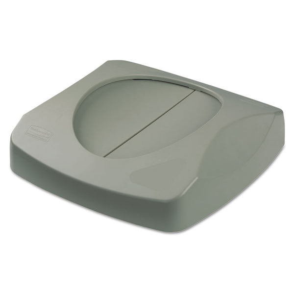 Rubbermaid® Commercial Untouchable Square Swing Top Lid, 16w x 16d x 4h, Gray (RCP268988GRA)