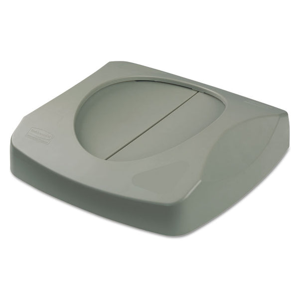 Rubbermaid® Commercial Untouchable Square Swing Top Lid, 16w x 16d x 4h, Gray (RCP268988GRA) Each