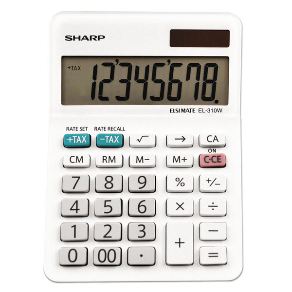 Sharp® EL-310WB Mini Desktop Calculator, 8-Digit LCD (SHREL310WB) Each