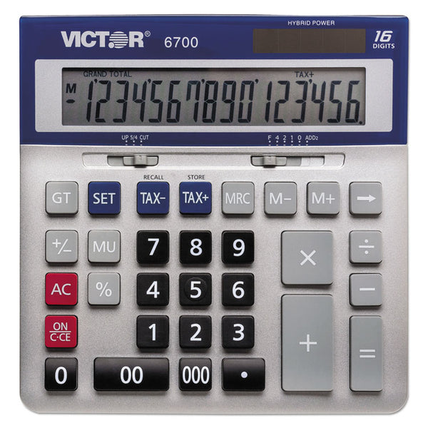 Victor® 6700 Large Desktop Calculator, 16-Digit LCD (VCT6700)