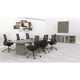 Mayline Medina Series Conference Table Base, 23 3/5w x 2d x 28 1/8h, Gray Steel (MLNMNMTSLLGS)