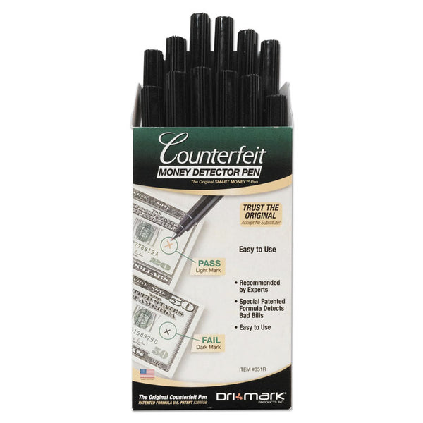 Dri-Mark® Smart Money Counterfeit Bill Detector Pen, U.S. Currency, 12/Pack (DRI351R1) 1 Dozen