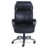 SertaPedic® Cosset Big and Tall Executive Chair, Supports Up to 400 lb, 19" to 22" Seat Height, Black Seat/Back, Slate Base (SRJ48964) Each