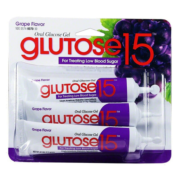 Glutose 15™ Glucose Supplement 3 per Pack Gel Grape Flavor (1127722_PK) 3/PK