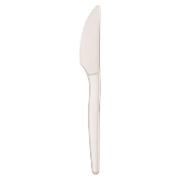 WNA EcoSense Renewable Plant Starch Cutlery, Knife, 7", 50/Pack, 20 Pack/Carton (WNAEPS001)