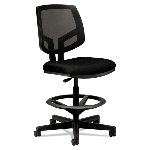 HON® Volt Series Mesh Back Adjustable Task Stool, Supports Up to 275 lb, 22.88" to 32.38" Seat Height, Black (HON5715GA10T)