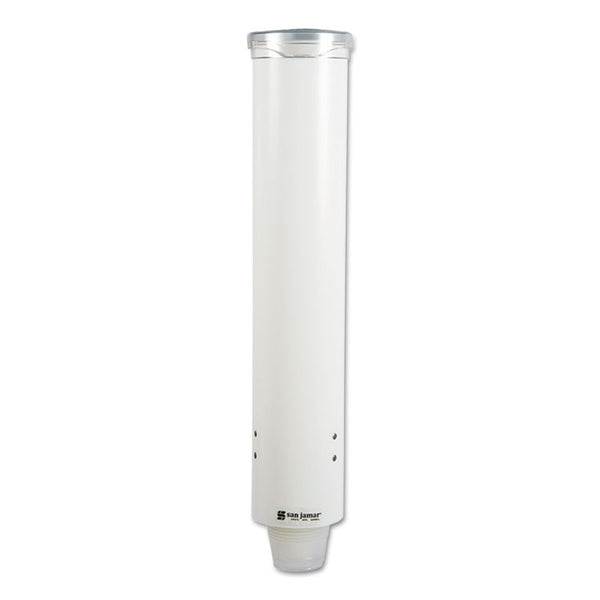 San Jamar® Small Pull-Type Water Cup Dispenser, For 5 oz Cups, White (SJMC4160WH)