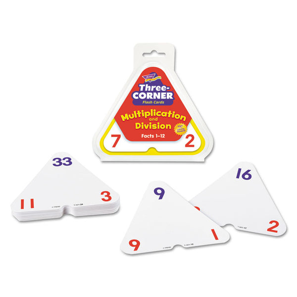 TREND® Three-Corner Flash Cards, Multiplication/Division, 5.5 x 5.5, 48/Set (TEPT1671) Each