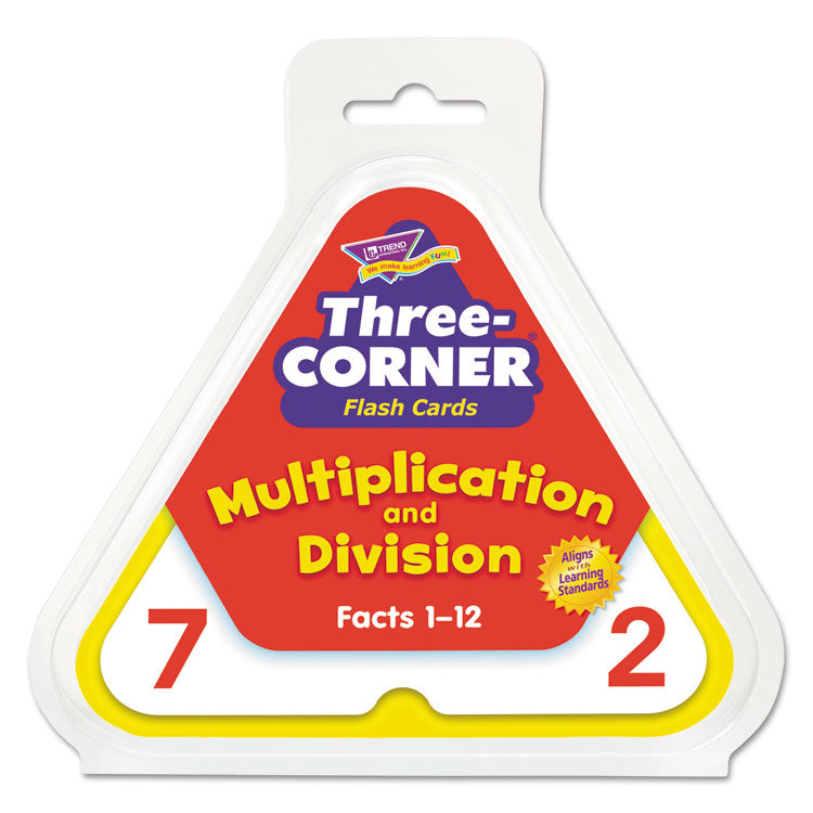 TREND® Three-Corner Flash Cards, Multiplication/Division, 5.5 x 5.5, 48/Set (TEPT1671) Each