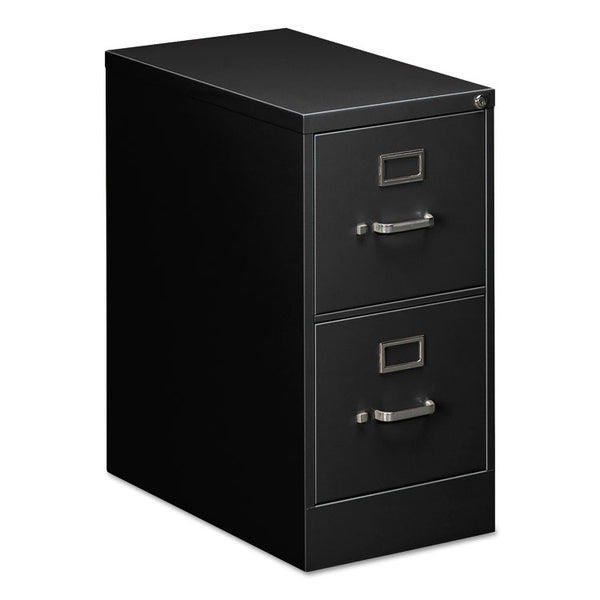 Alera® Two-Drawer Economy Vertical File, 2 Letter-Size File Drawers, Black, 15" x 25" x 28.38" (ALEHVF1529BL)