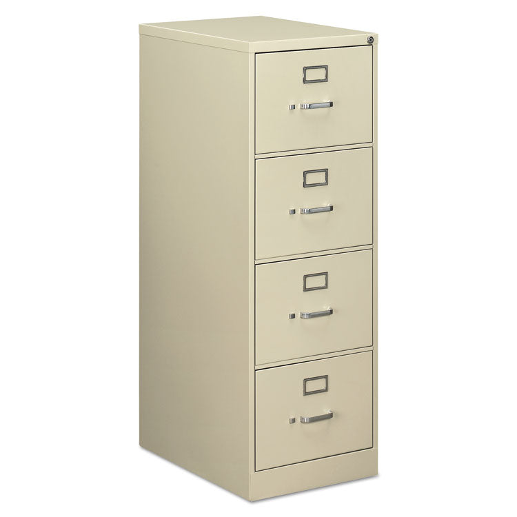 Alera® Economy Vertical File, 4 Legal-Size File Drawers, Putty, 18" x 25" x 52" (ALEHVF1952PY)