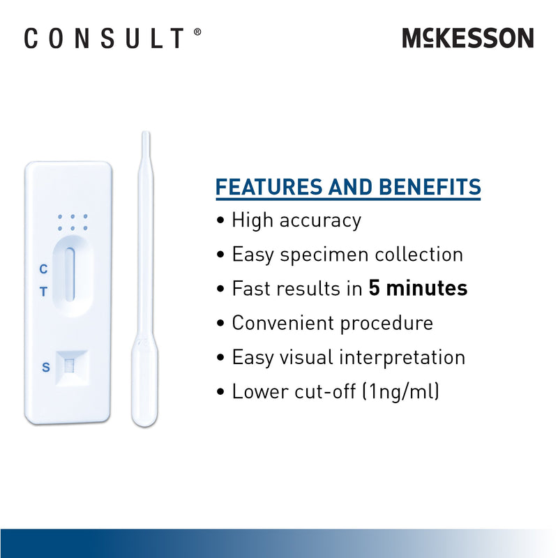 McKesson Consult™ Drugs of Abuse Test Kit Fentanyl 25 Tests CLIA Waived (1246107_CS) 40/CS