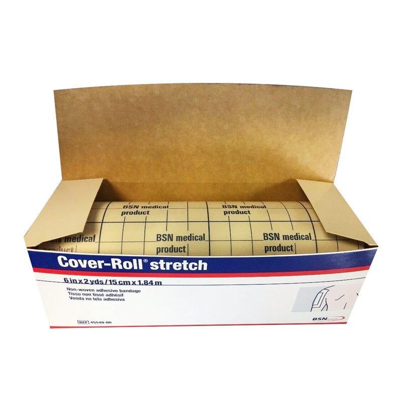 Cover-Roll® Stretch Dressing Retention Tape with Liner White 6 Inch X 2 Yard Nonwoven Polyester NonSterile (184340_CS) 12/CS
