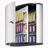 Durable® Locking Key Cabinet, 36-Key, Brushed Aluminum, Silver, 11.75 x 4.63 x 11 (DBL195223) Each