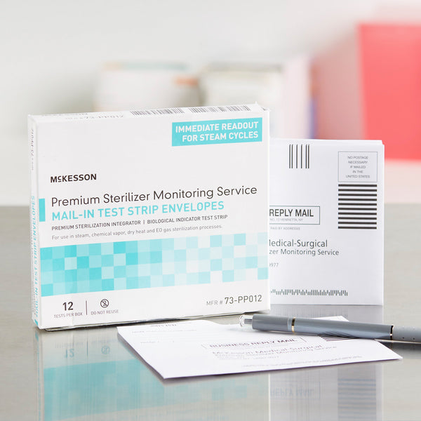 McKesson Sterilizer Monitoring Mail-In Service Steam / EO Gas / Dry Heat / Chemical Vapor (524532_BX) 1/BX