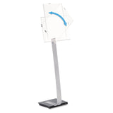 Durable® Info Sign Duo Floor Stand, Letter-Size Inserts, 15 x 46.5, Clear (DBL481423) Each