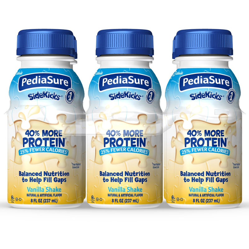 PediaSure® Sidekicks® Shake Pediatric Oral Supplement Vanilla Flavor 8 oz. Bottle Liquid Protein (1102613_CS) 24/CS