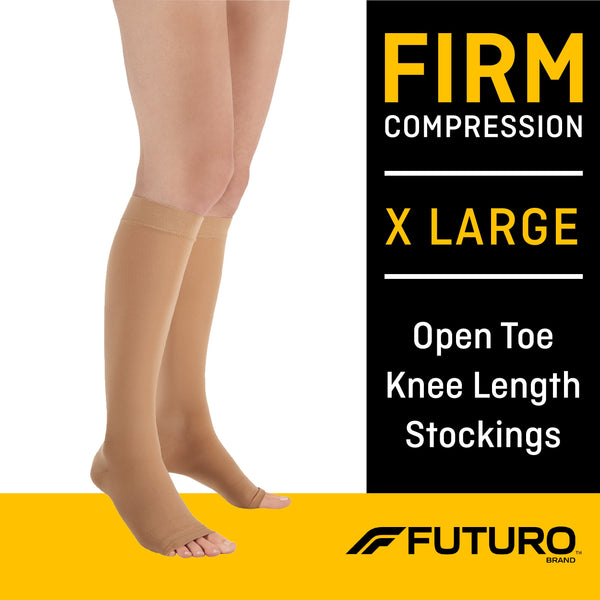 3M™ Futuro™ Compression Stocking Knee High X-Large Beige Open Toe (1066571_EA) 1/EA
