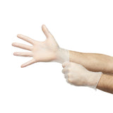 McKesson Confiderm® Exam Glove Large NonSterile Vinyl Standard Cuff Length Smooth Clear Not Rated (871024_BX) 50/BX