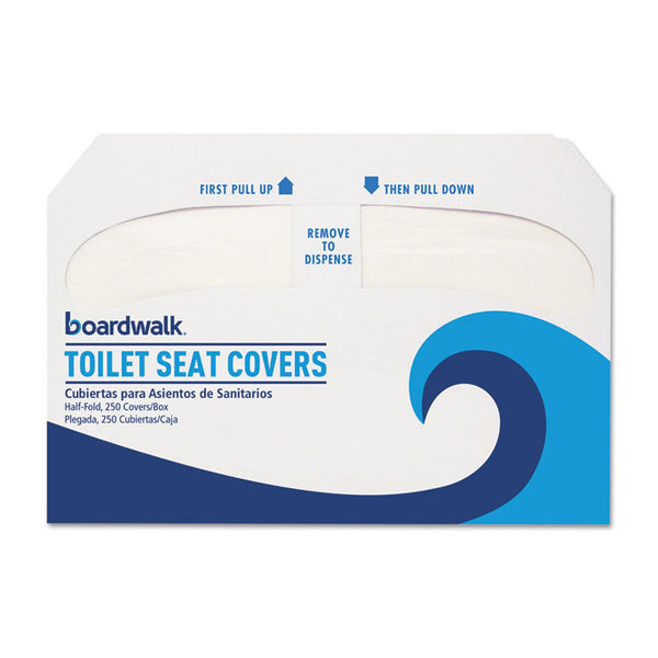 Boardwalk® Toilet Seat Cover Half Fold (547460_CS) 10/CS