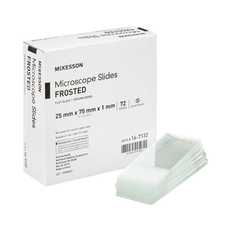 McKesson Microscope Slide 1 X 3 Inch X 1 mm Frosted End (464498_CS) 20/CS