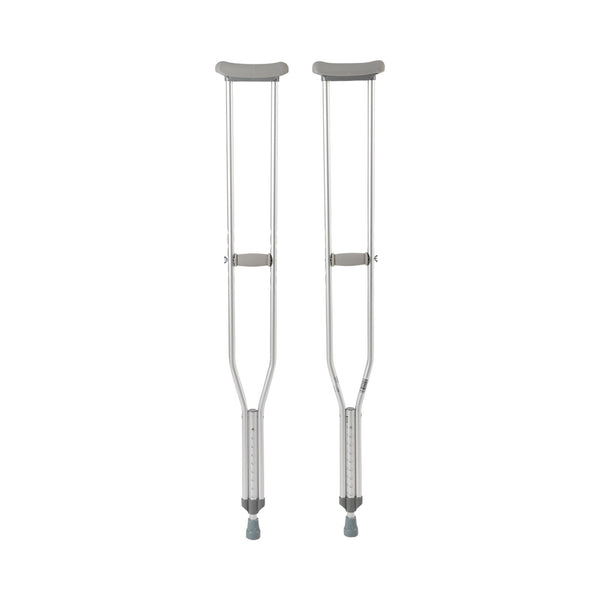 McKesson Underarm Crutches Tall Adult 5 Foot 10 Inch to 6 Foot 6 Inch User Height Aluminum Frame 350 lbs. Weight Capacity (1065231_PR) 1/PR