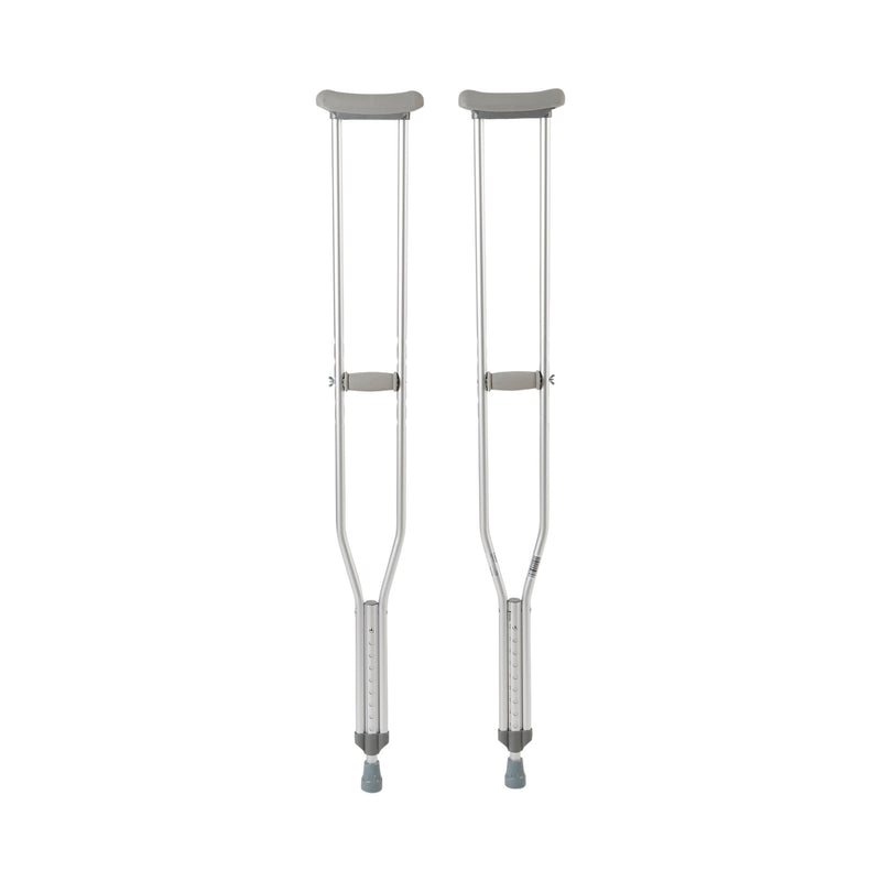 McKesson Underarm Crutches Tall Adult 5 Foot 10 Inch to 6 Foot 6 Inch User Height Aluminum Frame 350 lbs. Weight Capacity (1065231_PR) 1/PR