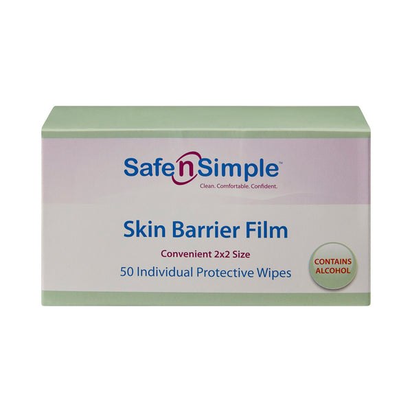 Safe N Simple™ Skin Barrier Wipe 43% / 20% Strength Isopropyl Alcohol / Butyl Ester of PVM/MA Copolymer Individual Packet NonSterile (895485_EA) 1/EA