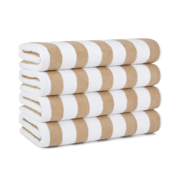 Arkwright Home Cali-Cabana Beach Towel 30x60 Beige (4/Pack) (P-CALICABANA-BGE) 4/PK