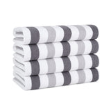 Hospeco® Cabo Cabana Beach Towel 30x70 Black/Grey, 24/Case (HOSCABOCABANA-BK-GY-CS) Case of 24