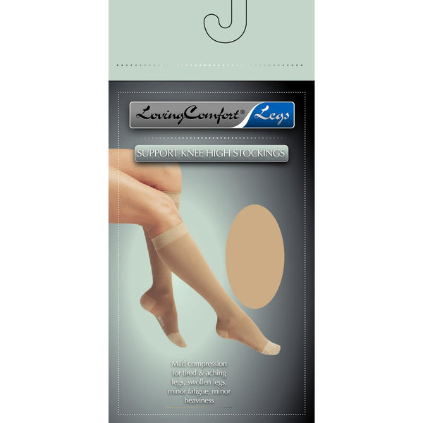 Loving Comfort® Compression Stocking Knee High 2X-Large Black Closed Toe (774489_PR) 1/PR