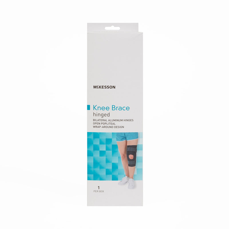 McKesson Knee Brace X-Large Wraparound / Hook and Loop Strap Closure with D-Rings 23 to 25-1/2 Inch Circumference Left or Right Knee (1159103_EA) 1/EA