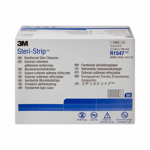 Steri-Strip™ Skin Closure Strip 1/2 X 4 Inch Nonwoven Material Reinforced Strip White (5785_CS) 200/CS